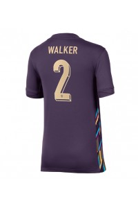 Engeland Kyle Walker #2 Voetbaltruitje Uit tenue Dames EK 2024 Korte Mouw